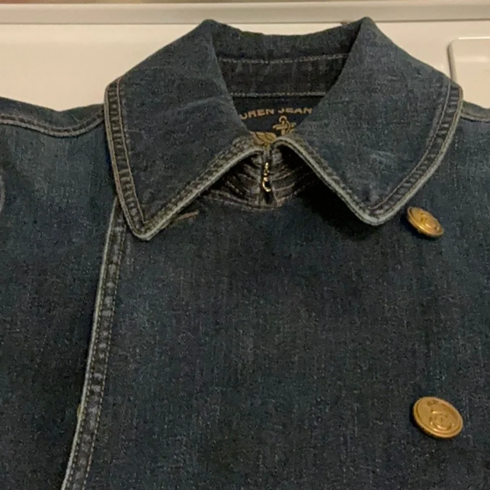 Lauren Jeans Co soft denim military style jacket - Picture 6 of 9